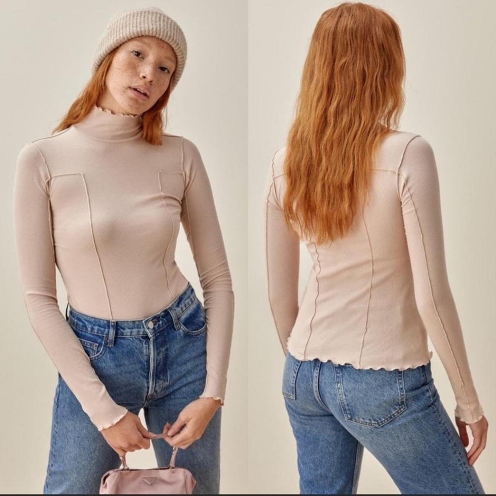 REFORMATION era top mock neck